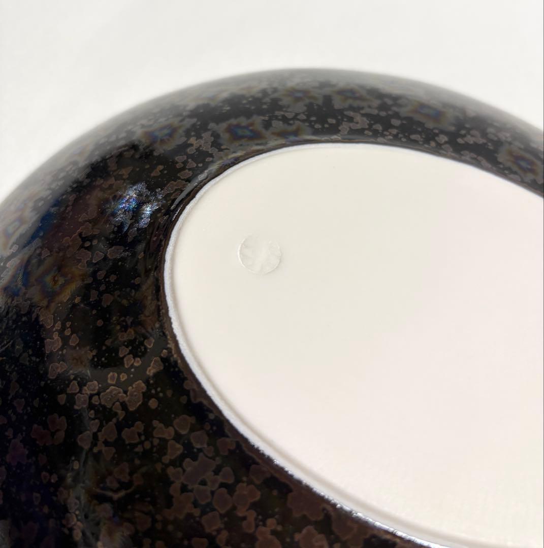 京焼 陶あん 星結晶 楕円皿 楕円鉢 和食器 陶芸 清水焼 結晶釉