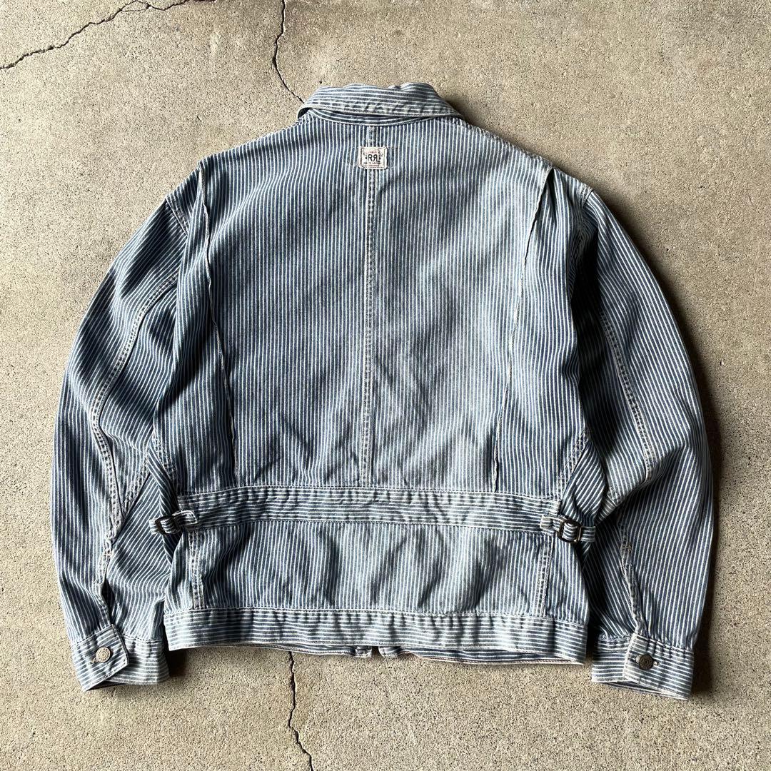 90s USA製 RRL ダブルアールエル ヒッコリー ジャケット 三ツ星タグ