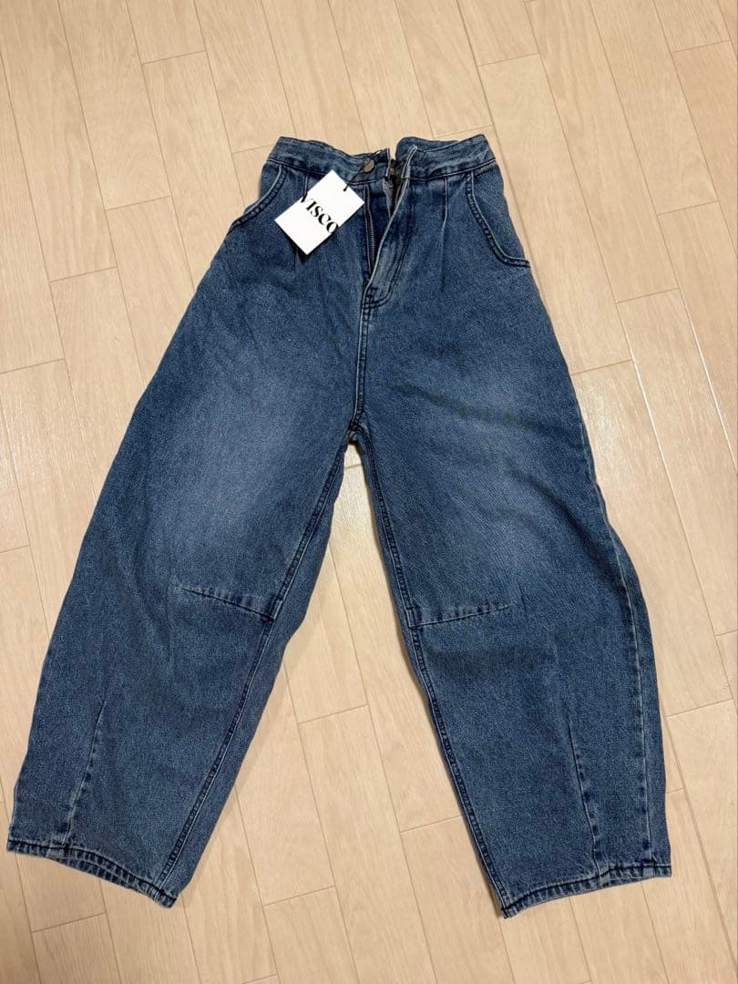 VISCO nugu リボンタックバルーンデニムパンツ