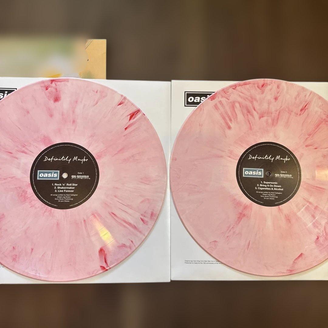 Oasis Definitely Maybe 限定ピンクマーブル レコード