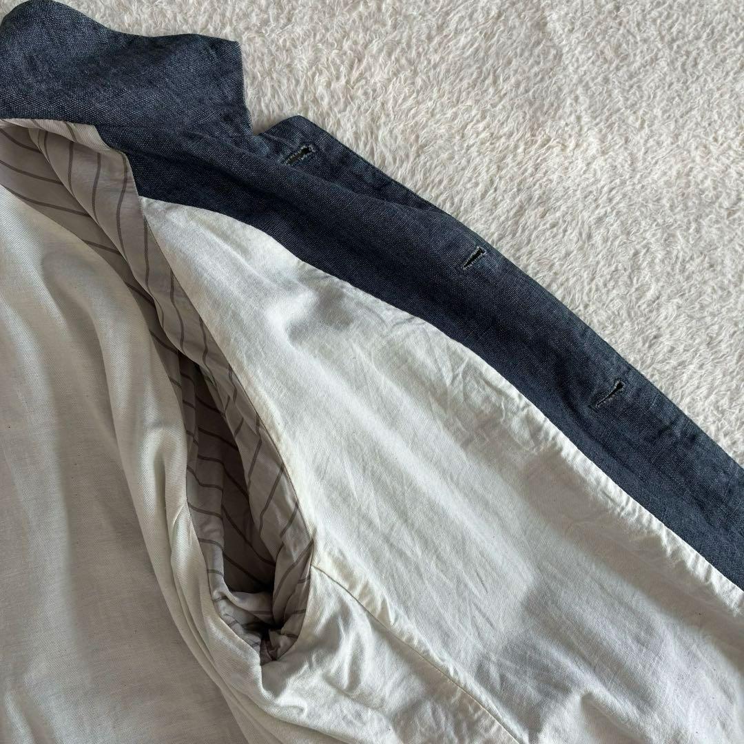 ネストローブ nest Robe リネンデニムステンカラーコート インディゴ