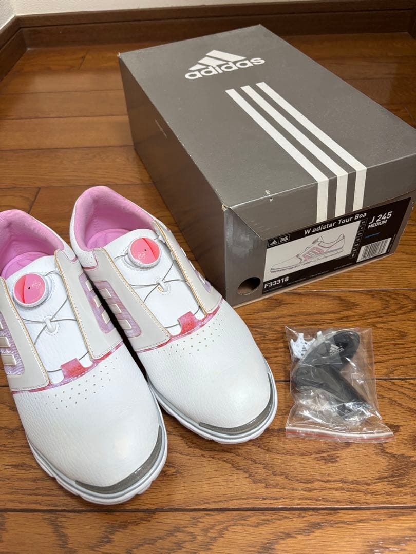 adidasゴルフシューズ BOA 24.5㎝ ゴルフグローブ19㎝