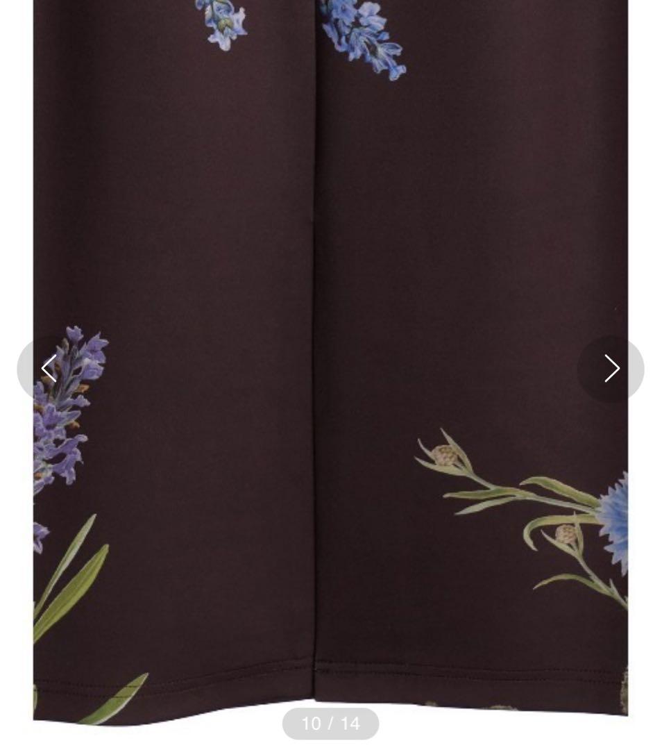 Ameri UND ANNABELLE FLARE SKIRT ボルドー