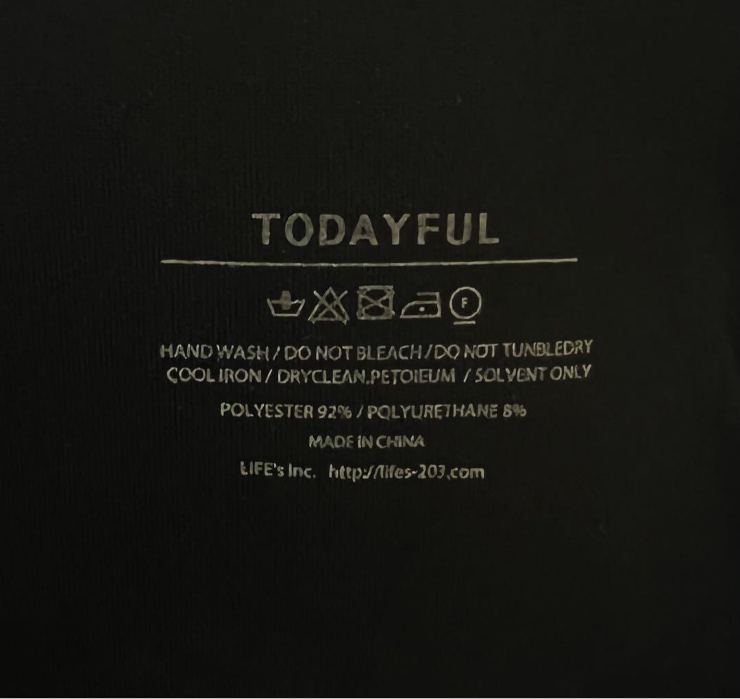 TODAYFUL Cupin Flatseam Bratop ブラック