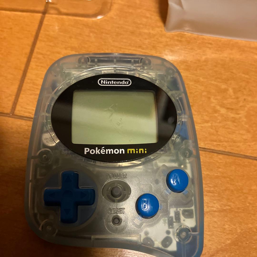 ポケモン　ミニ　Pokémon mini クリアブルー ゲームソフト付き