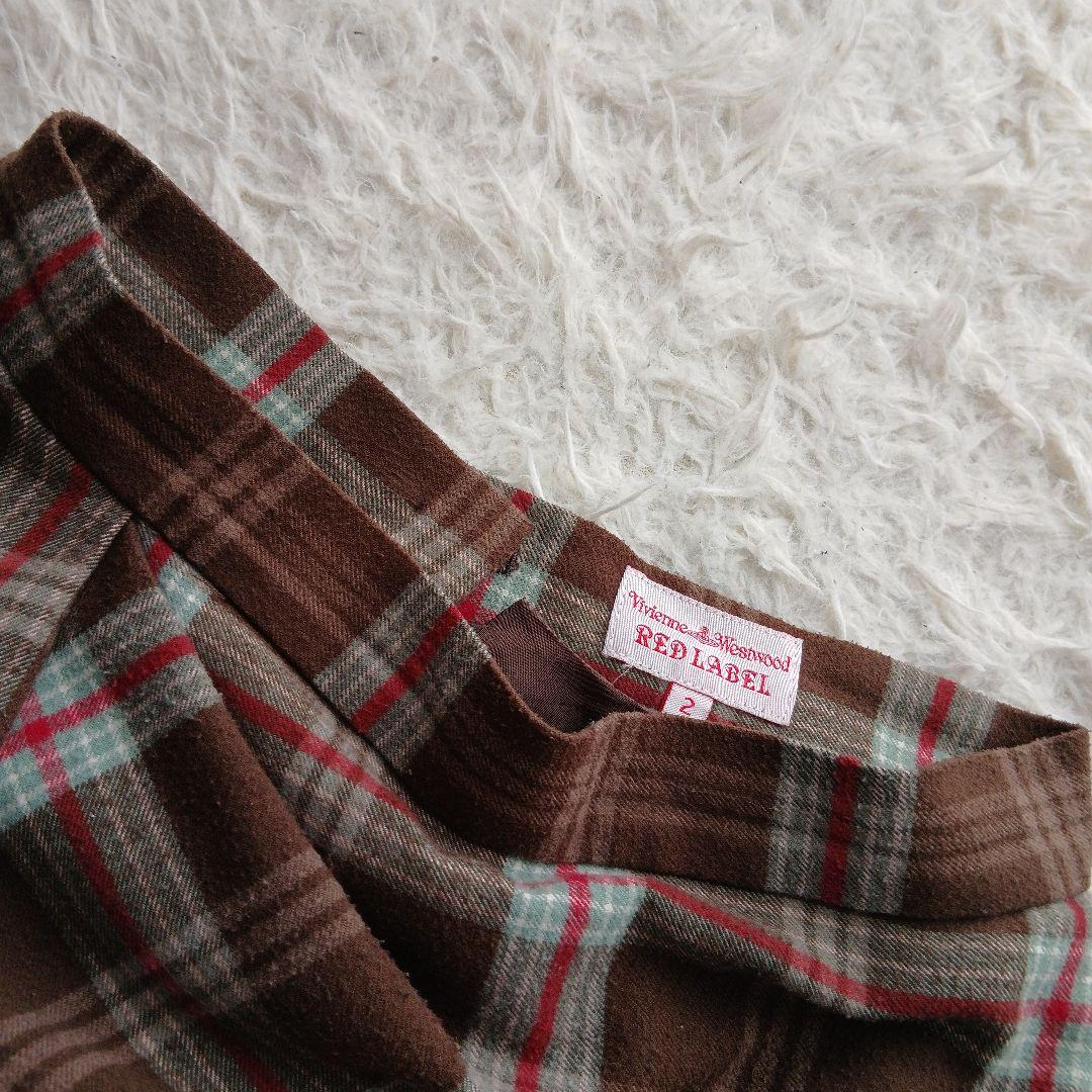 【Vivienne Westwood】変形　オーブ　ロングチェックスカート
