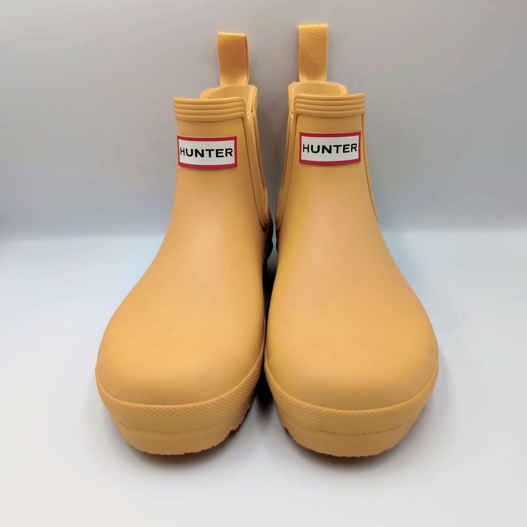 【新品】HUNTER　希少カラー　イエロー　レインブーツ　チェルシー　EU37