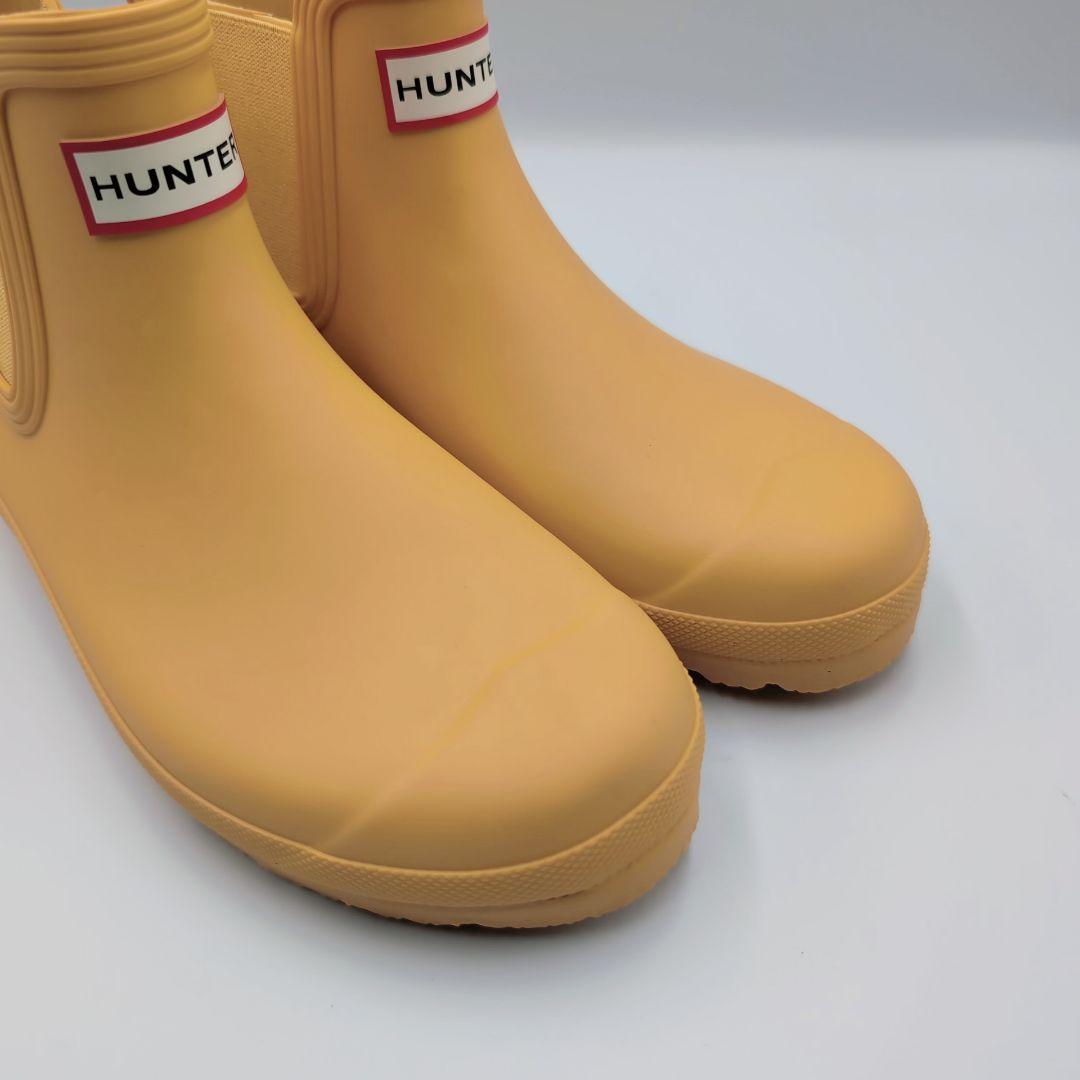 【新品】HUNTER　希少カラー　イエロー　レインブーツ　チェルシー　EU37