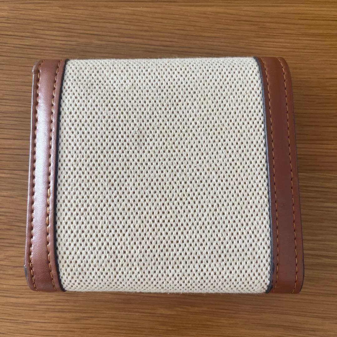 CELINE 三つ折り財布 ベージュ/ブラウン