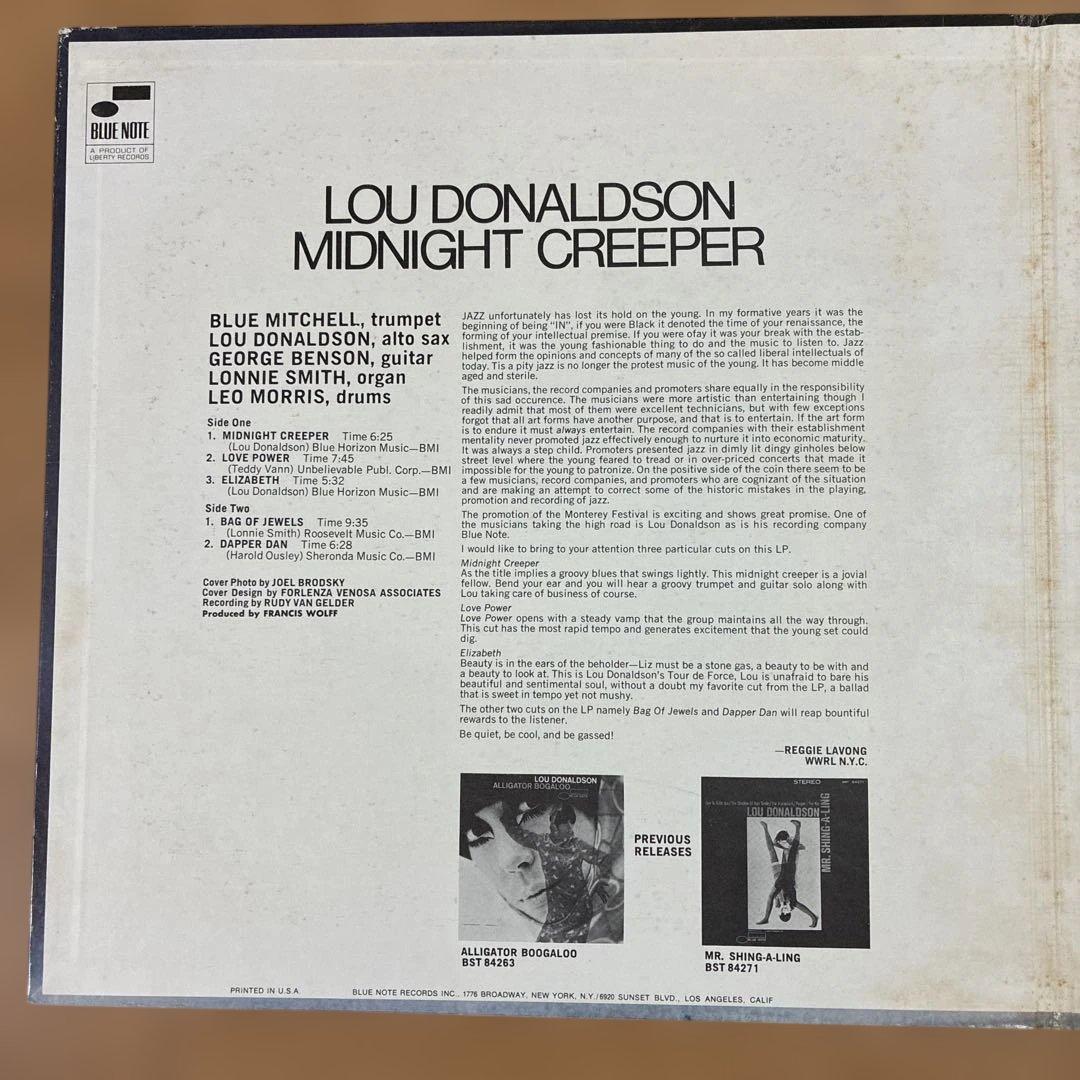 ルードナルドソン 名盤 レコード ミッドナイトクリーパー USオリジナル盤