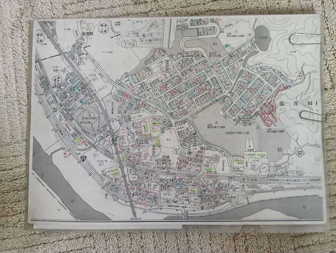 （宅配用）大阪府柏原市手書き入住宅地図全域