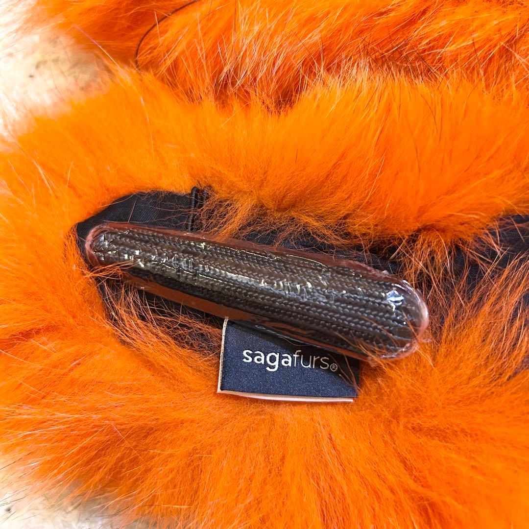 【超希少カラー✨️未使用級SAGAFUR】 オレンジ フォックス サガ ショール