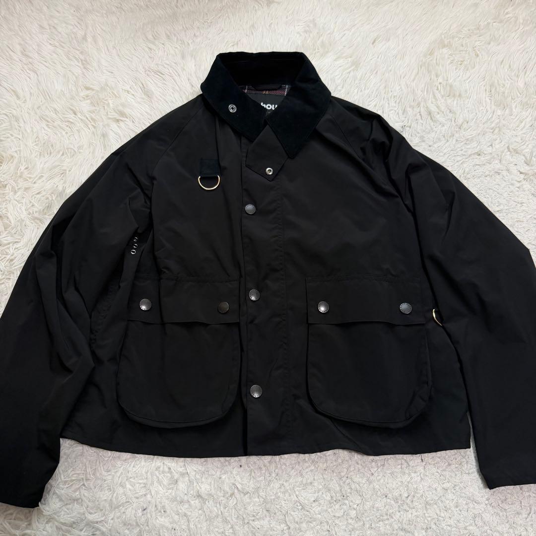 24年製極美品　バブアー　スペイ　ハンティングジャケット　ノンワックス　短丈　黒
