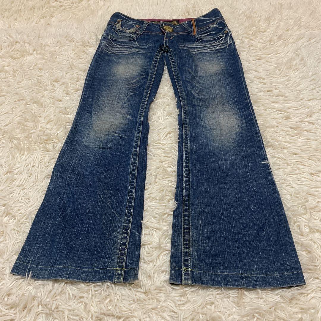 RED PEPPER デニム　ジーンズ　フレア　ブーツカット　刺繍　27