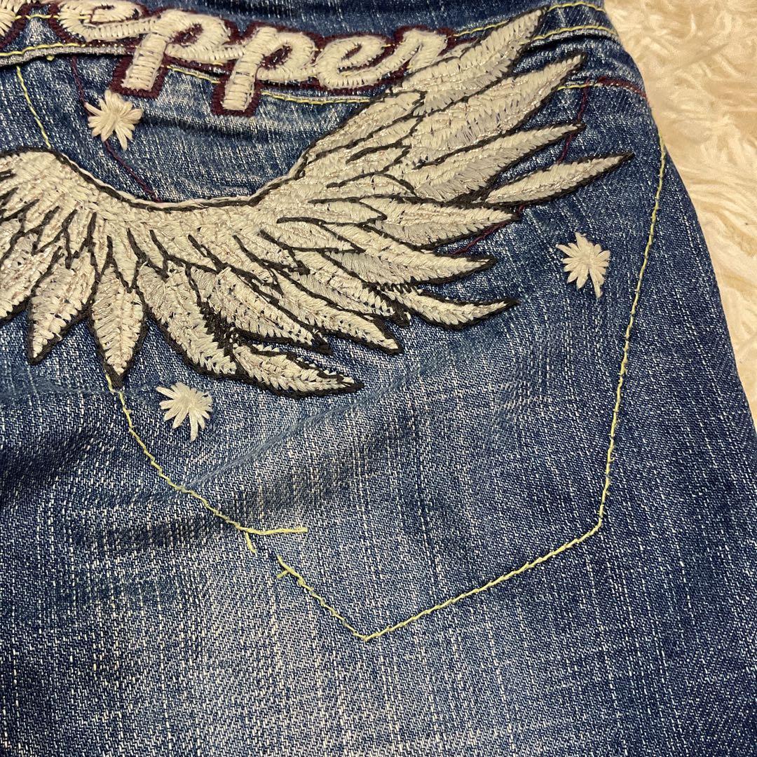 RED PEPPER デニム　ジーンズ　フレア　ブーツカット　刺繍　27