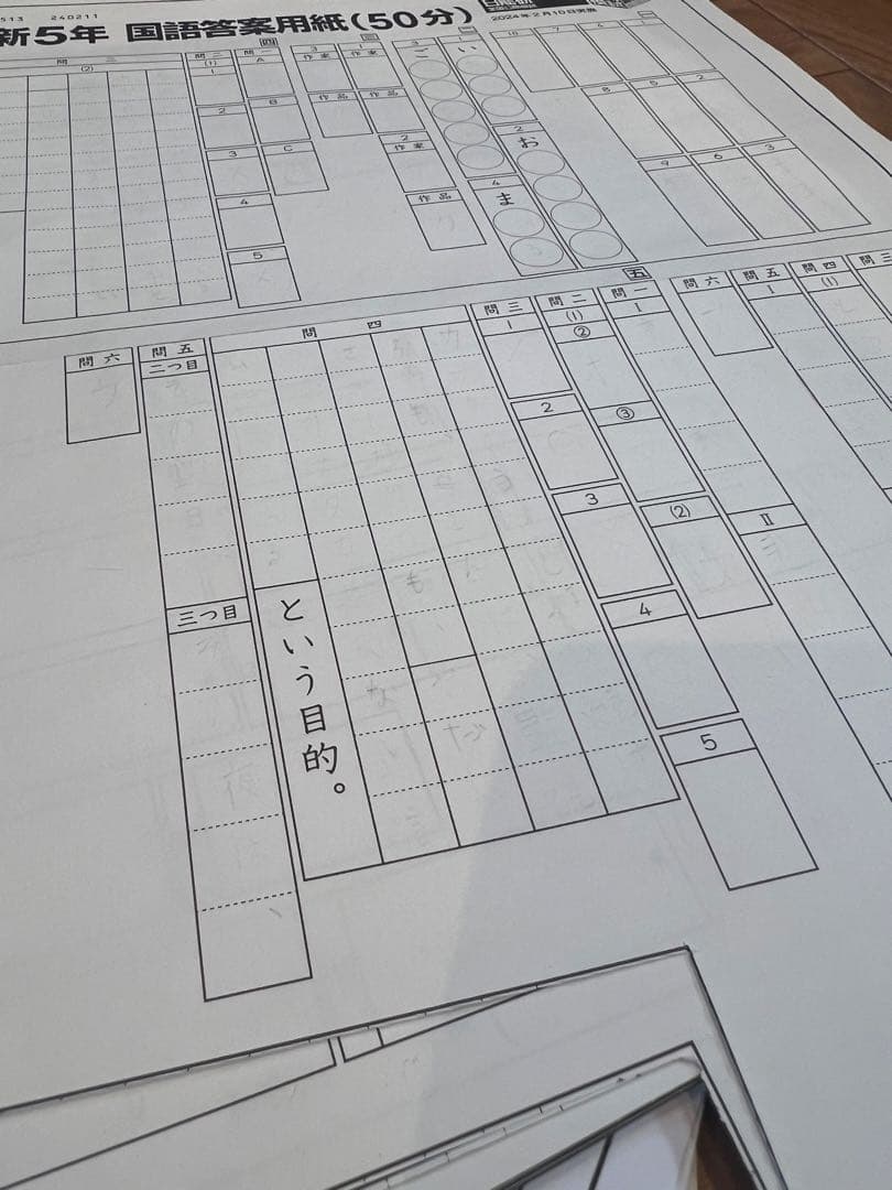 日能研 2024年2025年 5年 テスト フルセット 解答用紙付