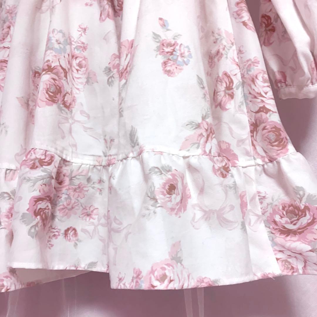 リズリサ　花柄長袖ワンピース