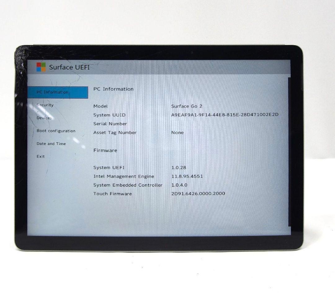 上位m3/8GB/LTE★Surface Go2動作良好 画面割れ有 3/8まで