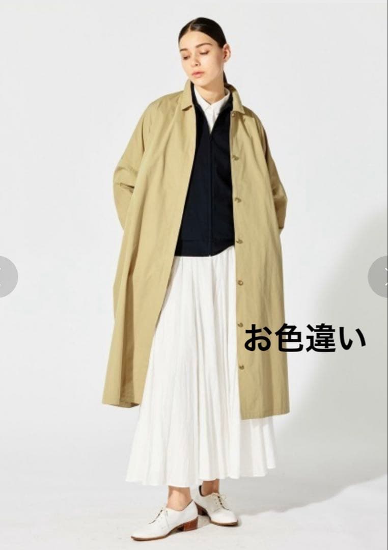 ミズイロインド　シャツライクコート　ネイビー　美品