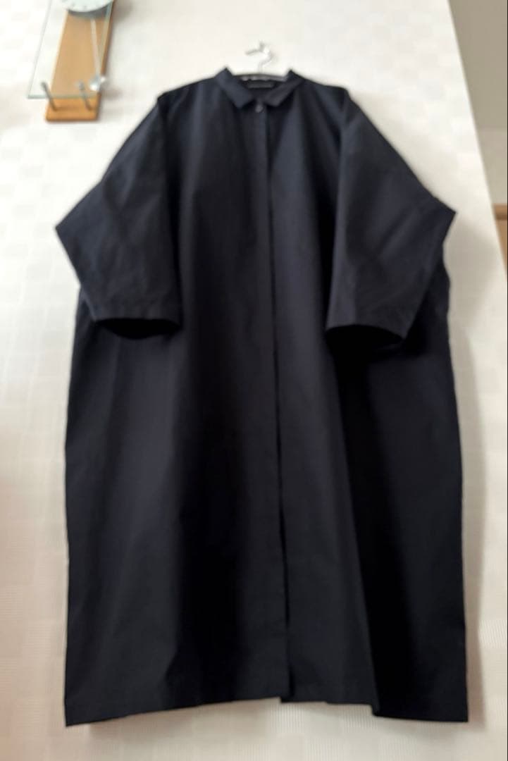 ミズイロインド　シャツライクコート　ネイビー　美品