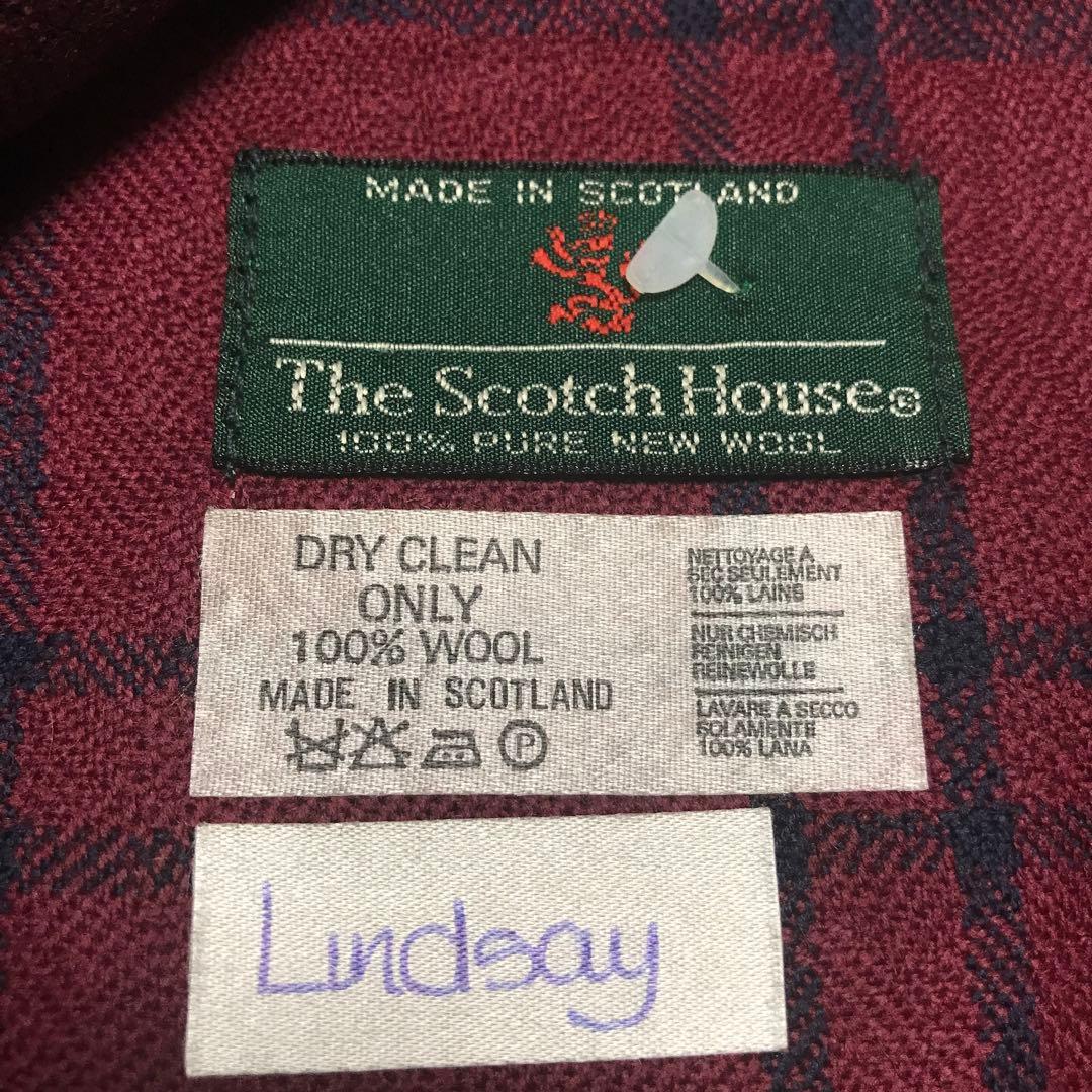 The Scotch House バーガンディ ストール　大判　未使用