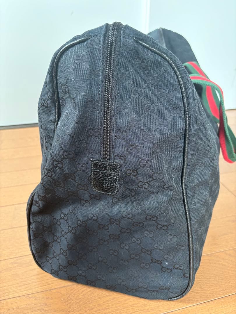 GUCCI ボストンバッグ ブラック GGパターン