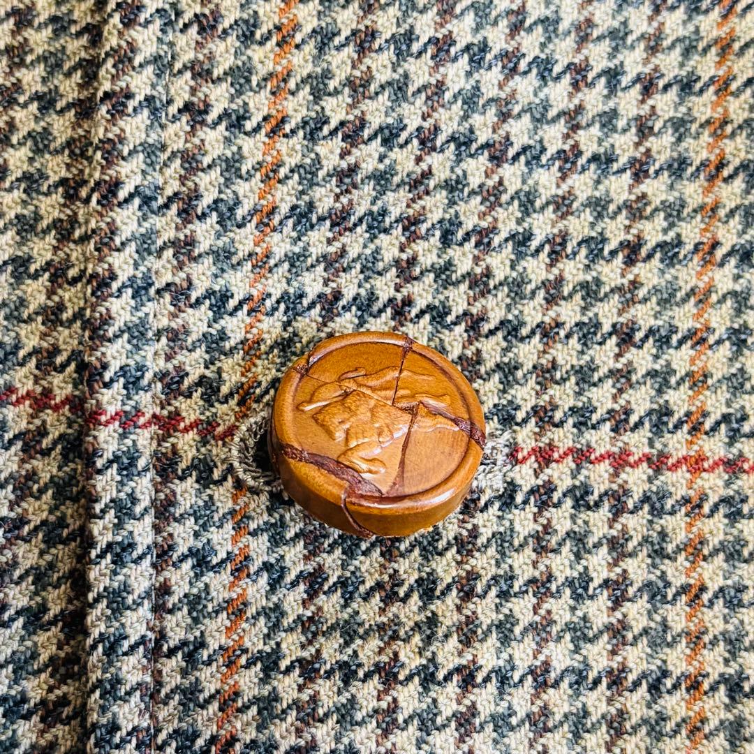 BURBERRY バーバリー テーラードジャケット 胡桃ボタン 千鳥柄 M