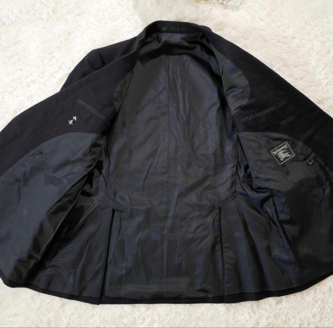 美品　BURBERRY　ダブルテーラードジャケット　金ボタン　紺ブレ　M ダブル