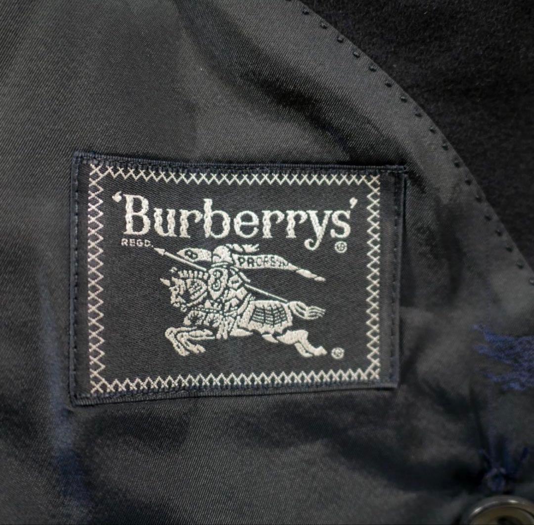 美品　BURBERRY　ダブルテーラードジャケット　金ボタン　紺ブレ　M ダブル