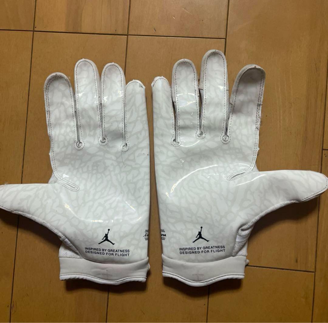 Jordan アメリカンフットボールグローブ ホワイト