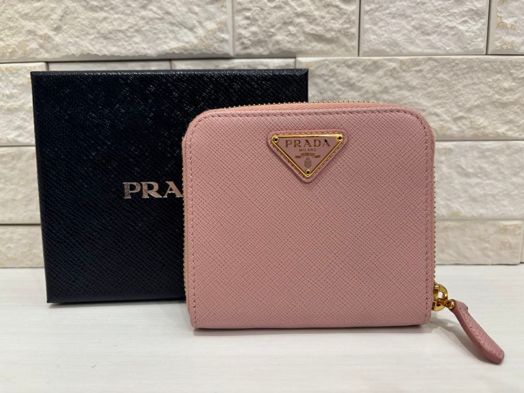 PRADA プラダ 二つ折り財布 ピンク