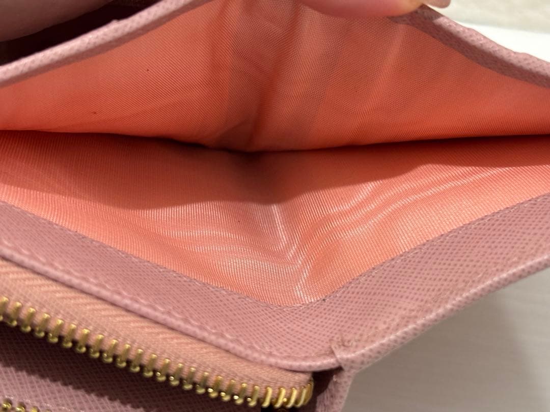 PRADA プラダ 二つ折り財布 ピンク