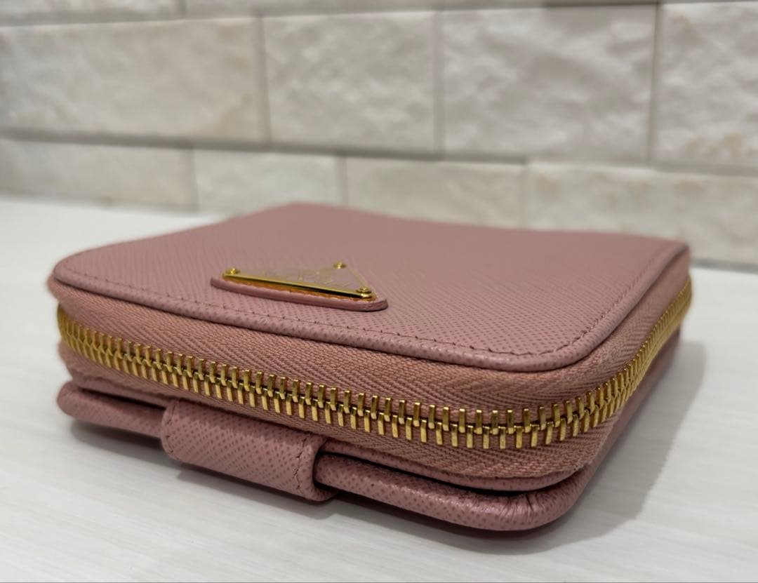 PRADA プラダ 二つ折り財布 ピンク
