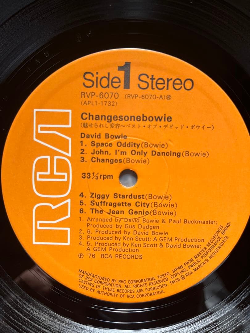 DAVID BOWIE CHANGESONEBOWIE レコード