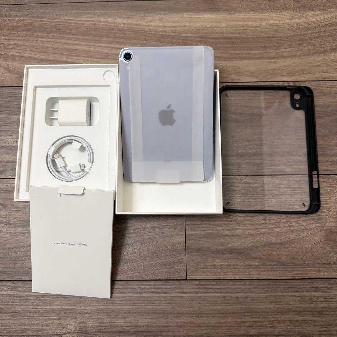 iPad mini6 パープル 256Gセルラーモデル本体 充電器・ケース付き