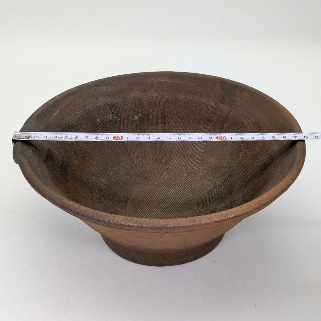 明治～昭和初期 備前焼 擂鉢 すり鉢 食器 容器 花器 フラワーベース 水盤