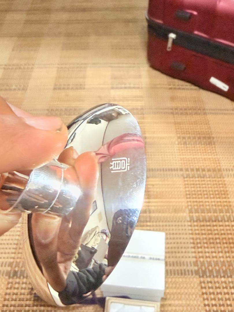 C*r様 銀製花模様ラウンドプレート 木箱付き