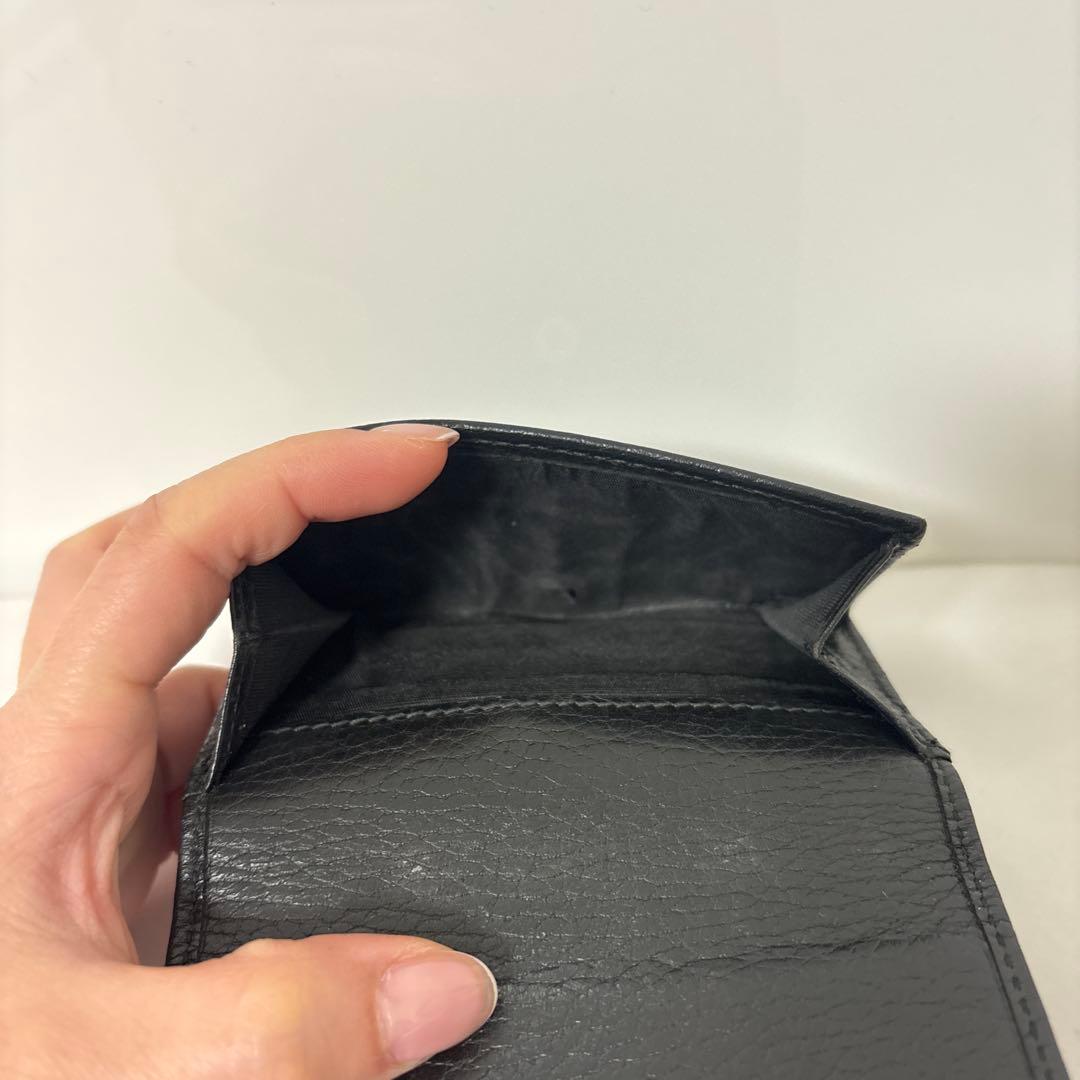 値下げ！！GUCCI ブラックレザー 三つ折り財布