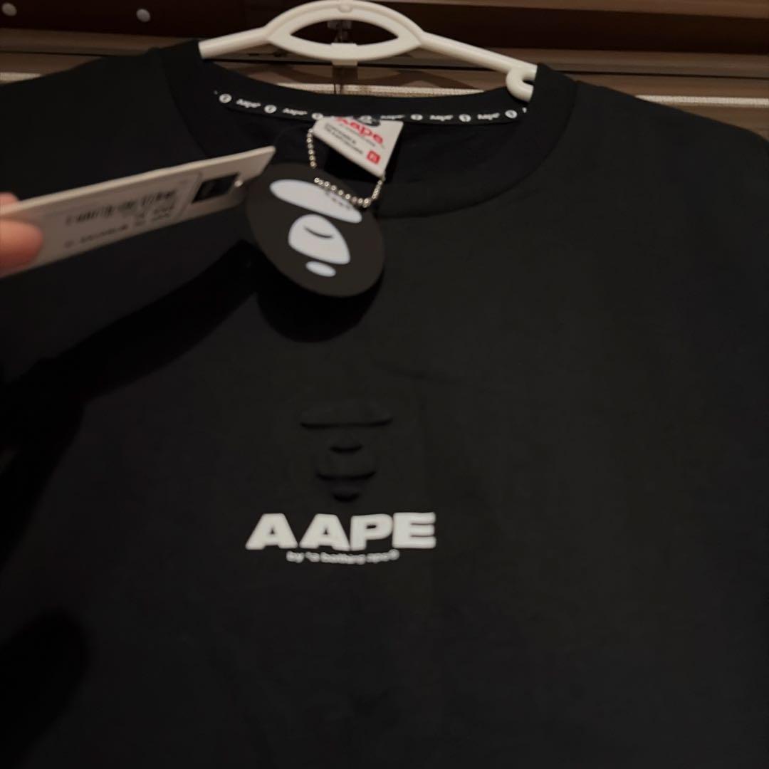 Aape 黒 Tシャツ ロゴ入り新品タグ付き