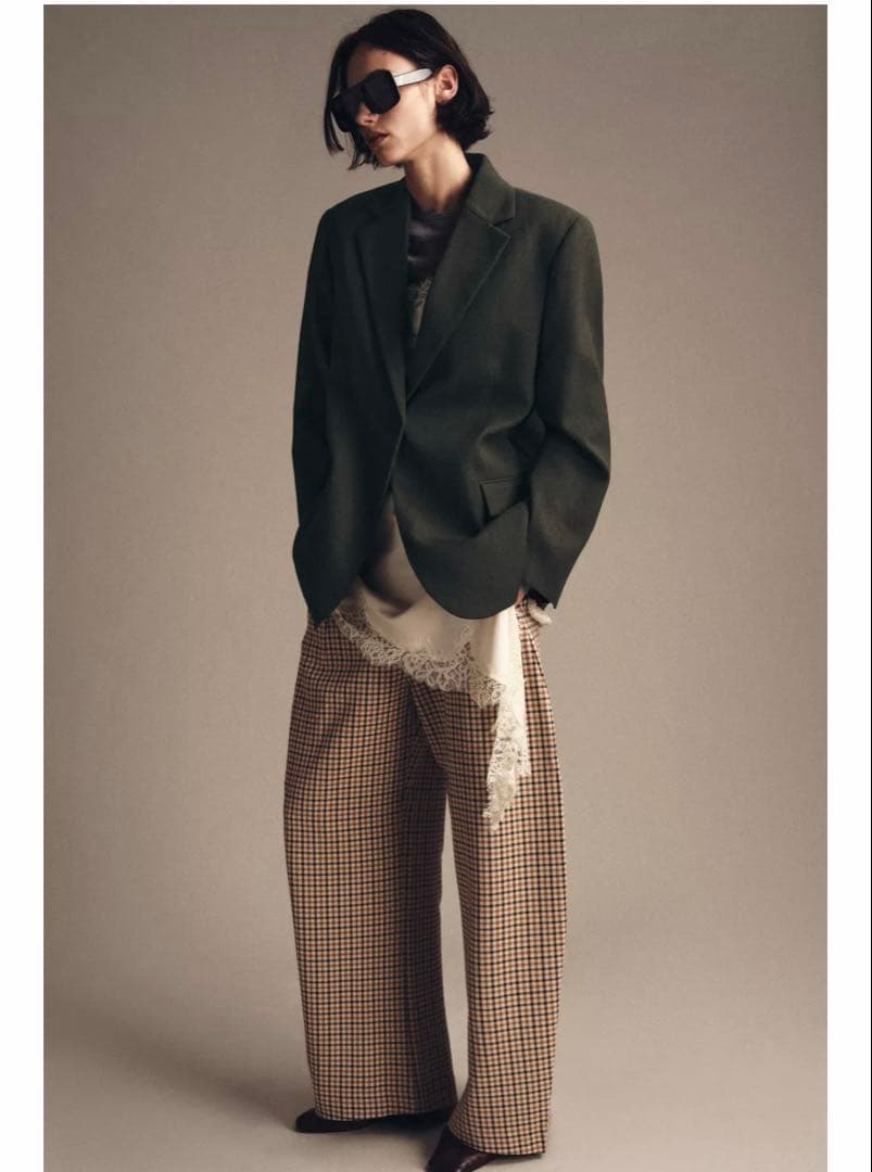 【新品未使用】zara ザラ　ウールオーバーサイズ　ブレザー