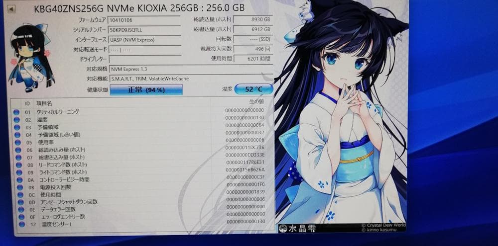 KIOXIA KBG40ZNS256G 256GB NVMe SSD 3枚組