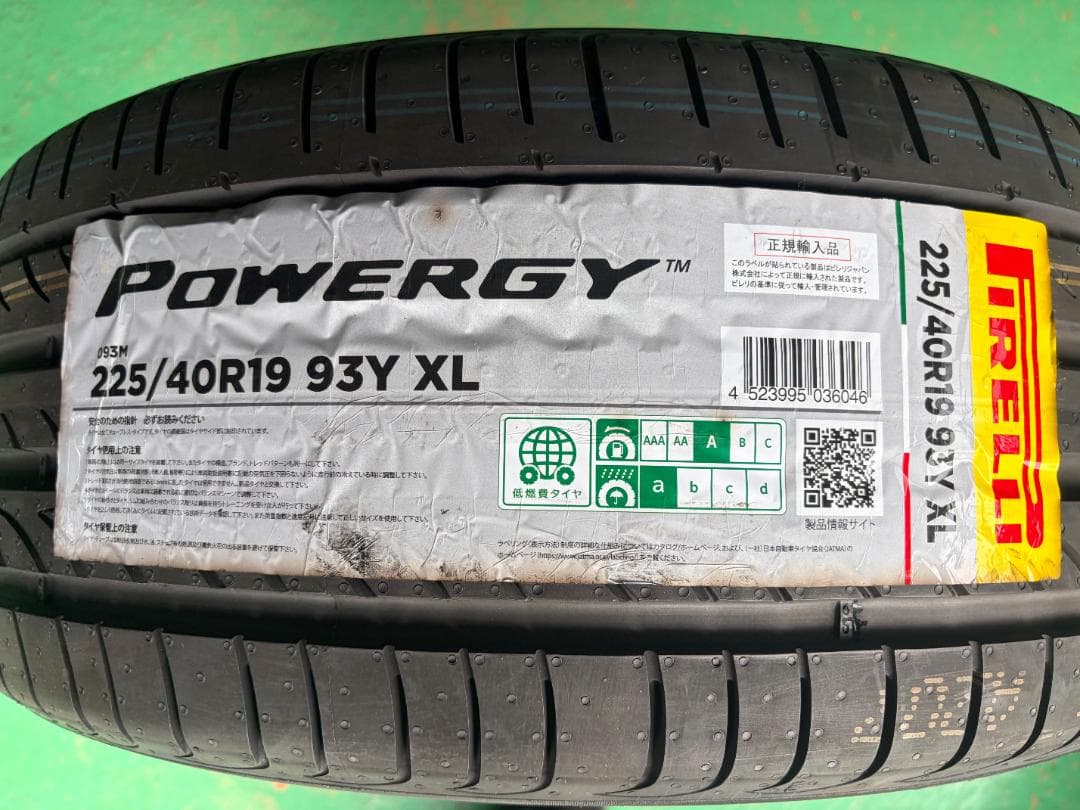 新品 225/40R19 ピレリ POWERGY 2本セット