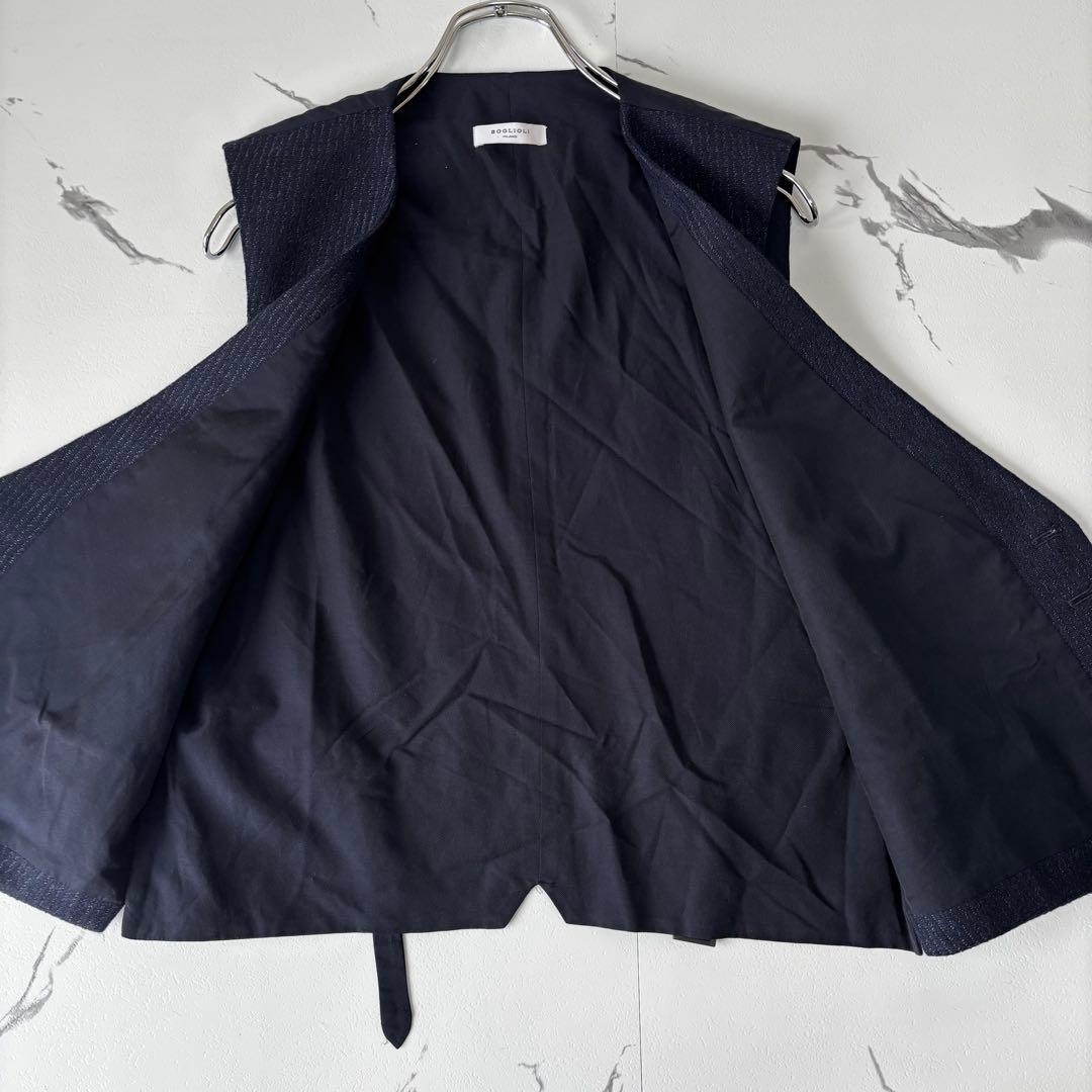 BOGLIOLI✨未使用　スーツベスト　カシミヤ混　ストライプ　50 ジレ