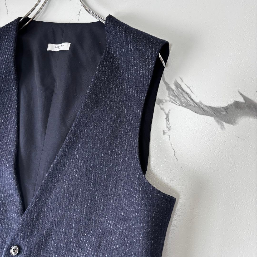 BOGLIOLI✨未使用　スーツベスト　カシミヤ混　ストライプ　50 ジレ