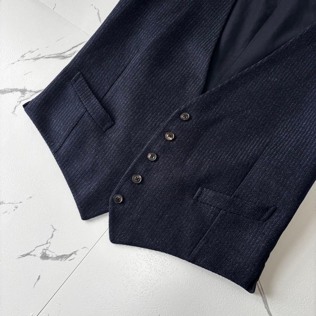 BOGLIOLI✨未使用　スーツベスト　カシミヤ混　ストライプ　50 ジレ