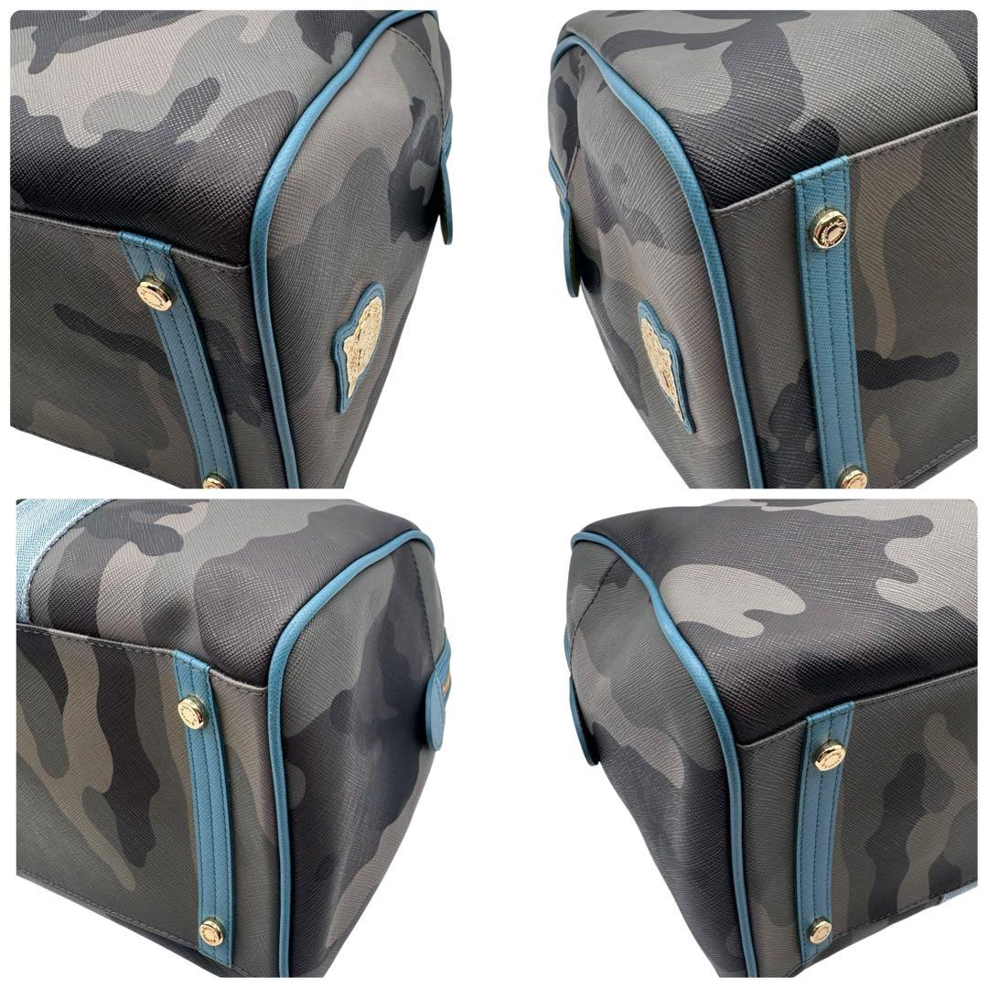 希少 美品 ADMJ 2way ボストンバッグ PVC 迷彩 カモフラ グレー