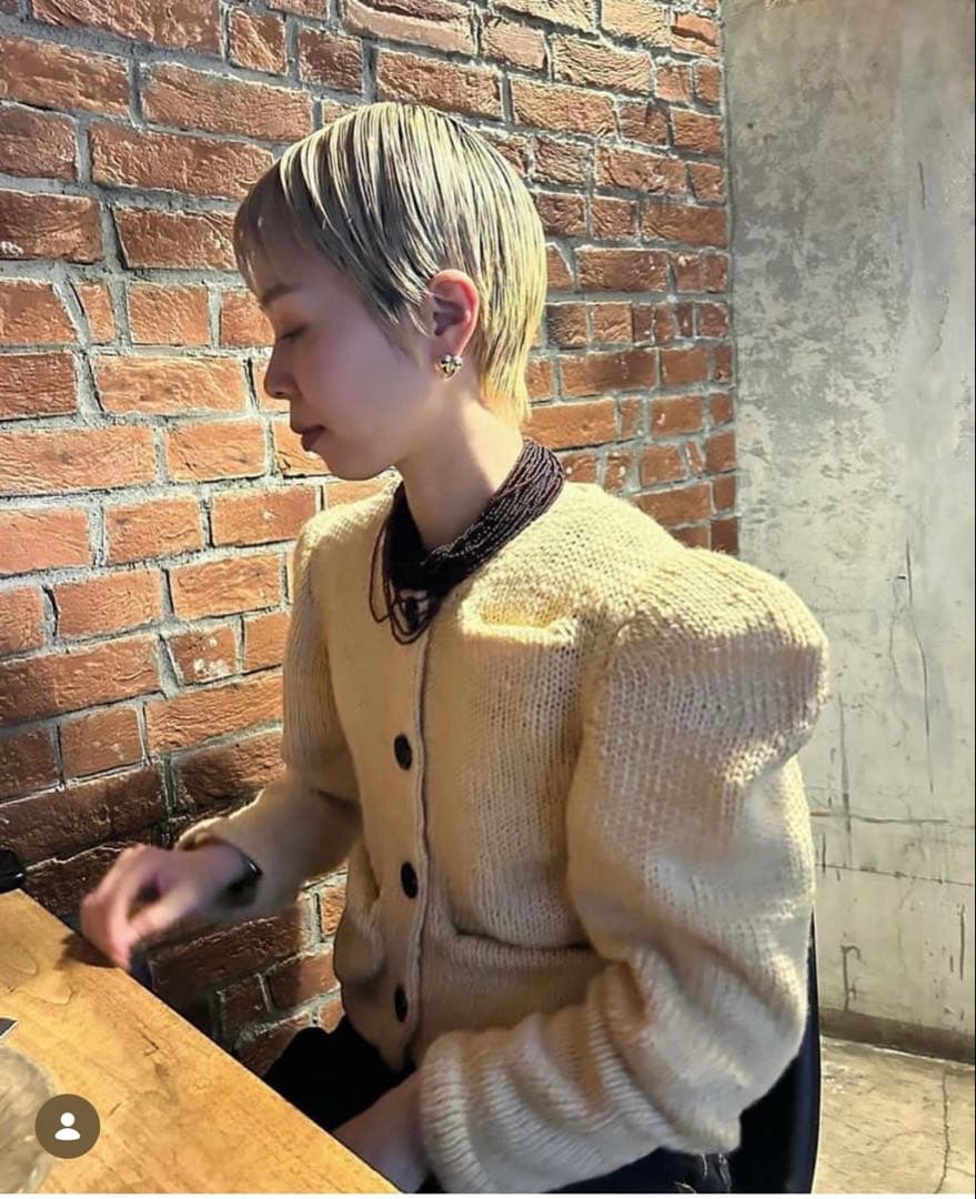 pillings ピリングス カーディガン ネイビー 紺 ウール ショート