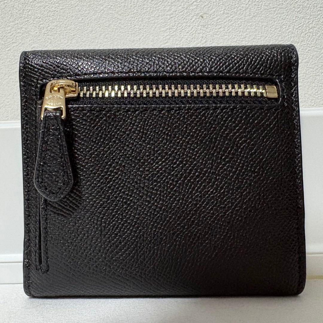 COACH ブラック 黒　三つ折り財布
