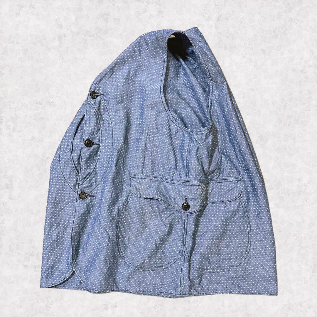 POST OVERALLS ポストオーバーオールズ ベスト　シャンブレ　ドット