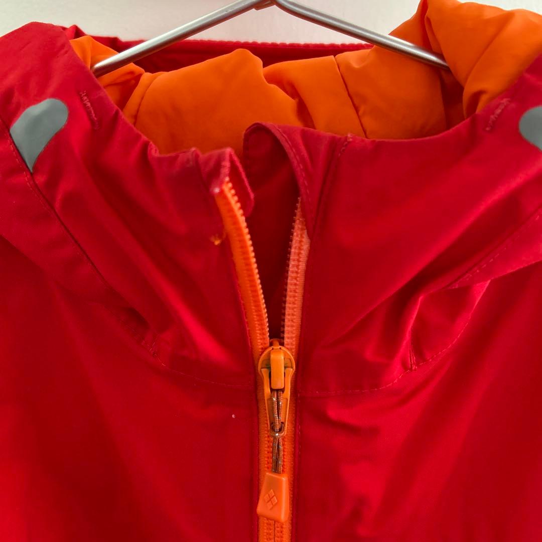 mont-bell、モンベル、スノーウエア、size120、赤×白